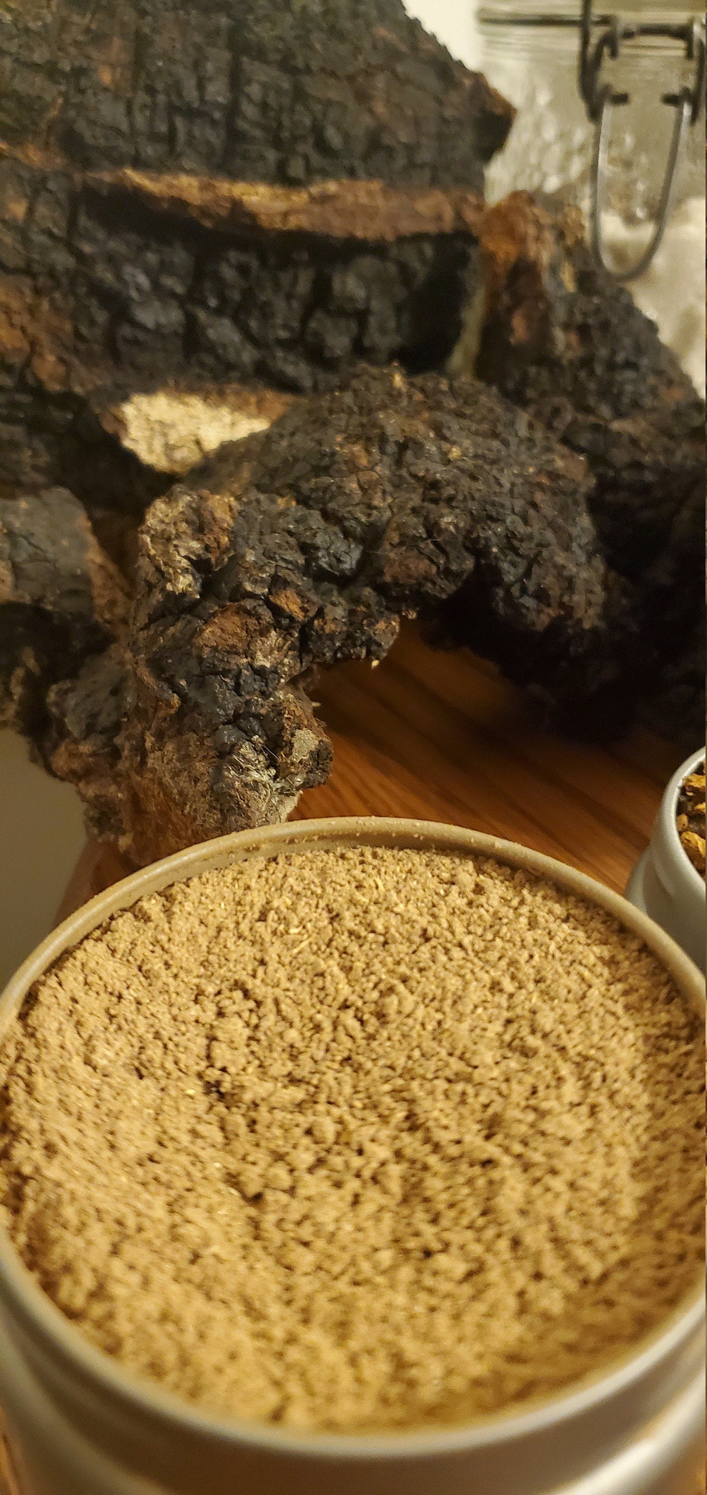 Chaga, Wild Harvested (Inonotus obliquus) - Dried Nibs